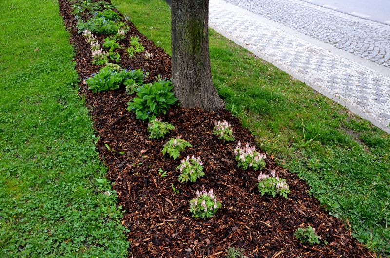 Mulch Spread in Garden Beds
